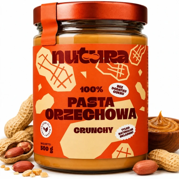 Nutura Pasta Orzechowa 100% Crunchy 500g