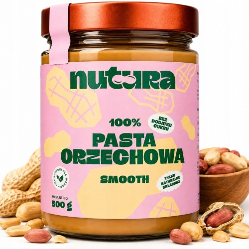 Nutura Pasta Orzechowa 100% smooth 500g
