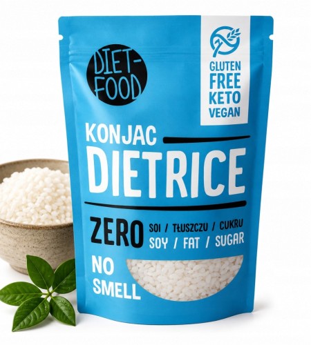 Diet Food Makaron Konjac Rice Ryż Bezglutenowy KETO 200g