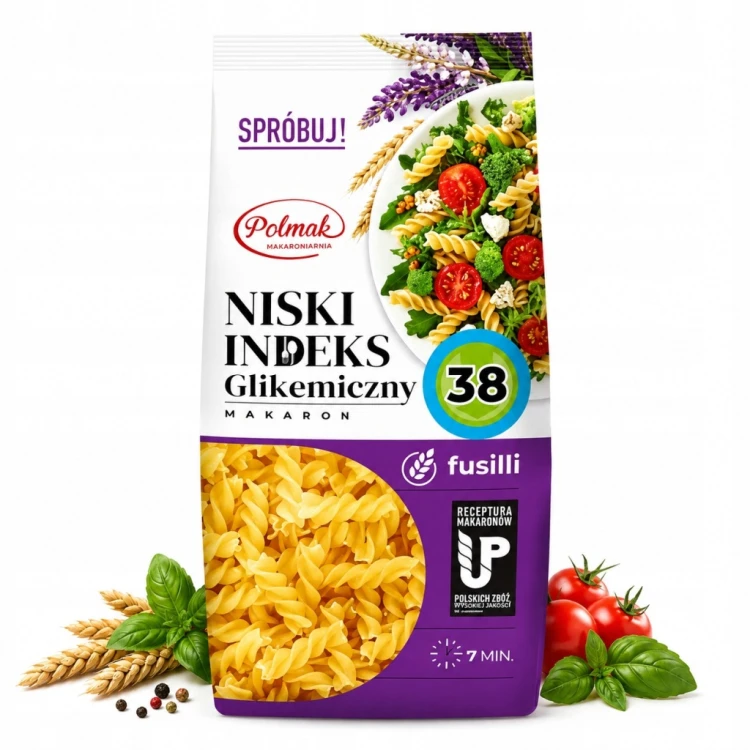 Polmak Makaron Świderki Fusilli Niski Indeks Glikemiczny 250g