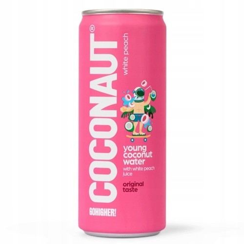 Coconaut Woda Kokosowa z Sokiem z Białej Brzoskwini NFC Bez Cukru 330ml