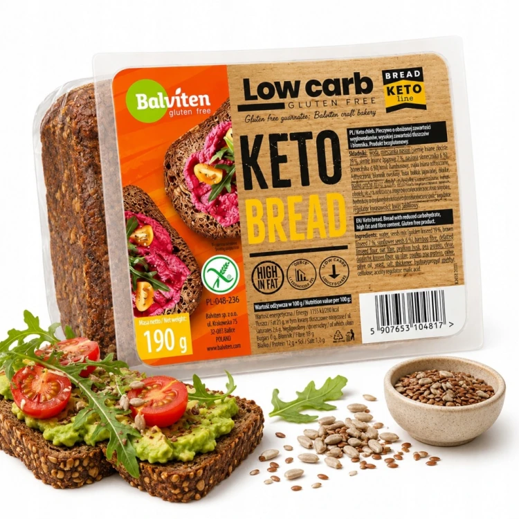 Balviten Chleb KETO Bezglutenowy Low Carb 190g