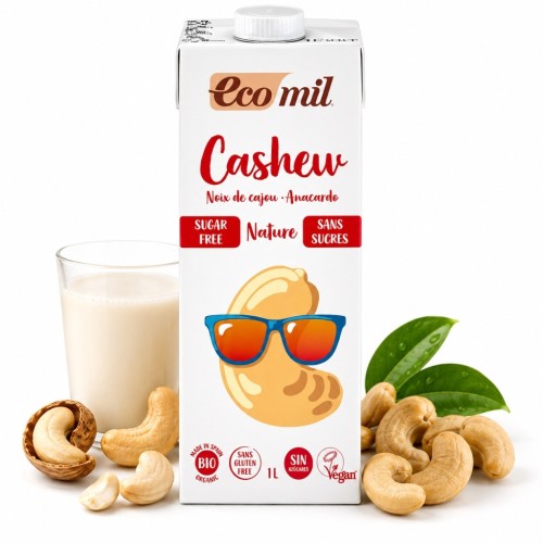 Ecomil Napój z Orzechów Nerkowca BIO Roślinny Bez Cukru Bez Glutenu 1L