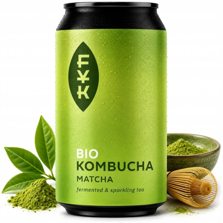 Kombucha BIO Herbata Zielona Matcha Bezglutenowa FYK 330ml