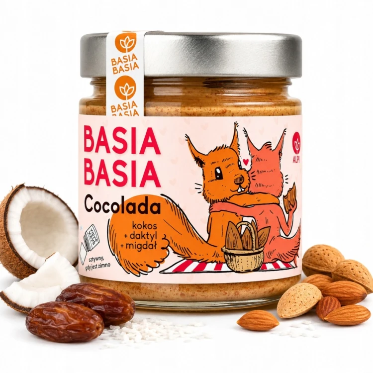 Basia Basia Cocolada Krem Orzechowy Migdały Kokos Daktyle Wegański 210g