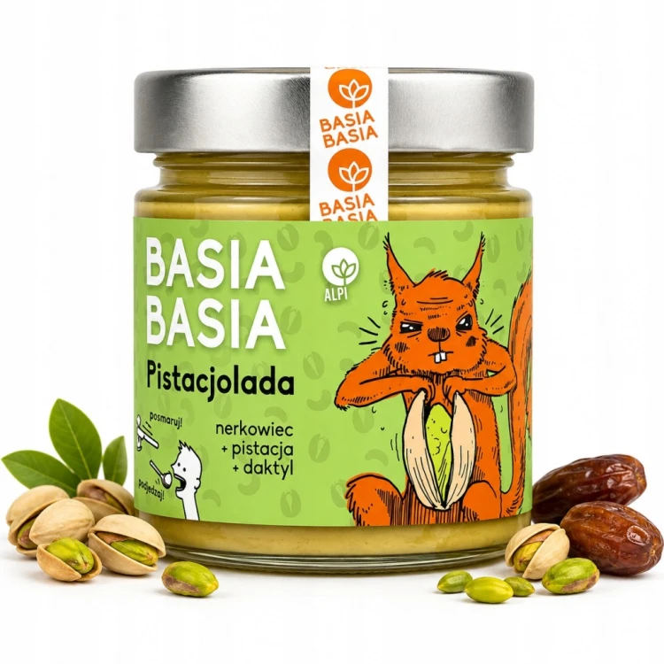Basia Basia Krem Orzechowy Pistacjolada Nerkowce Pistacje i Daktyle 195g
