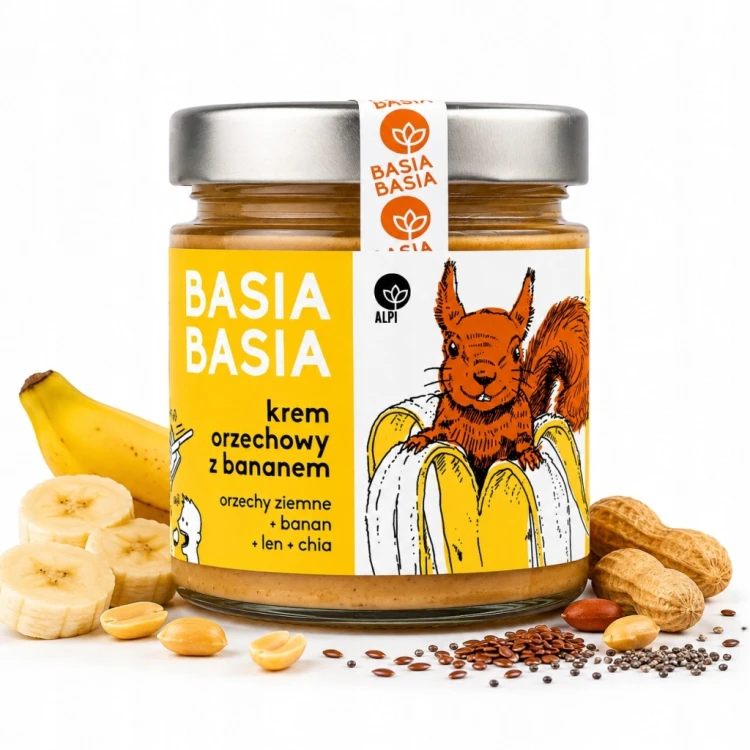 Basia Basia Krem Orzechowy z Bananem 210g